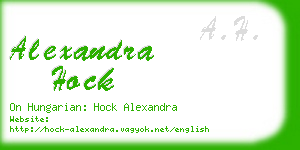 alexandra hock business card